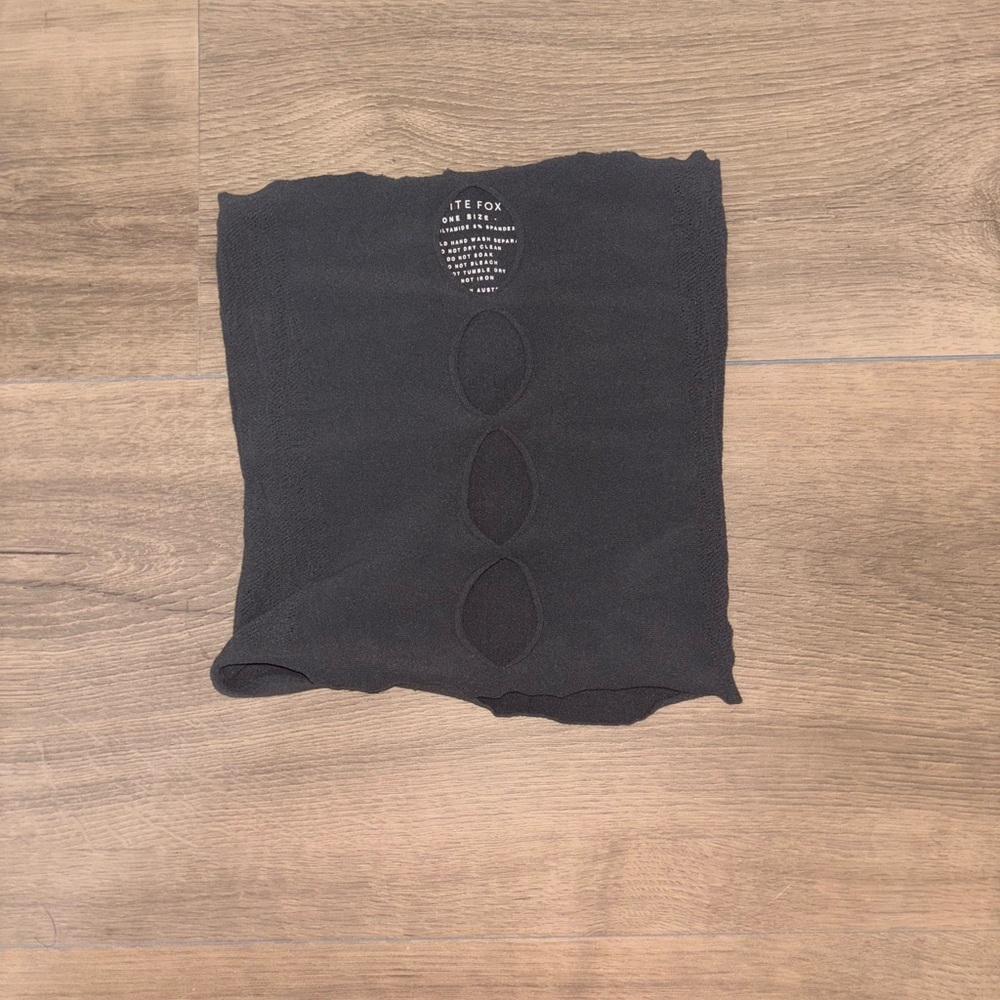 charcoal grey Tube Top with Cutout Design